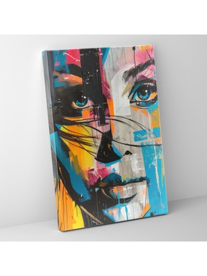 Painted Anarchy Popart Tarzı Sokak Sanatı Graffiti Duvar Dekorasyonu - Popart, Ev Dekorasyonu, Kanvas Tablo, Duvar Sanatı, 30X50
