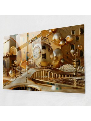 Painted Anarchy Dali Uzay ve Zaman Ev Dekorasyonu Cam Baskı - Salvador Dali, Cam Baskı, Ev Dekorasyonu, Modern Sanat, 45X30