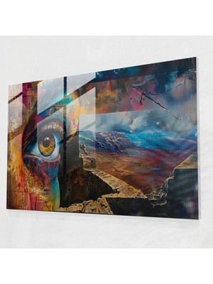 Painted Anarchy Arzunun Gizemi Cam Duvar Tablosu - Salvador Dali, Ev Dekorasyonu, Cam Baskı, Modern Sanat, 45X30