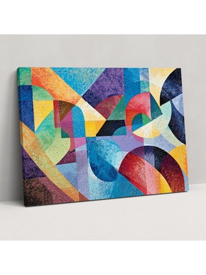 Pointilizm Soyut Kanvas Tablo - Pointilizm, Kanvas Tablo, Duvar Dekorasyonu, Pointilizm, 50X30