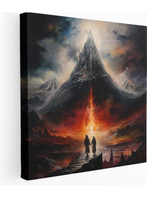 Painted Anarchy Orta Dünya Kanvas Tablo - Frodo ve Sam Yolculuğu Soyut Sanat - Orta Dünya, Kanvas Tablo, Karma Teknik Sanat Eseri, Ev Dekorasyonu, 30X30