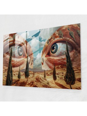 Painted Anarchy Salvador Dali Optik Illüzyon Cam Sanatı - Salvador Dali, Cam Sanatı, Duvar Dekorasyonu, Modern Sanat, 45X30