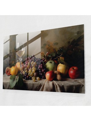 Painted Anarchy Rembrandt Cam Baskı - Meyvelerden Natürmort - Rembrandt, Sanat, Rembrandt, Ev Dekorasyonu, 45X30
