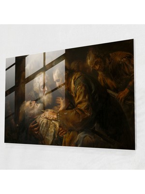 Painted Anarchy Rembrandt Ev Dekorasyonu - Incil Sahnesi - Rembrandt, Incil Sanatı, Duygusal Derinlik, Manevi Dekor, 45X30