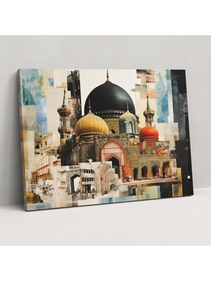 Painted Anarchy Kolaj Cami Kanvas Tablo - Cami, Canlı Asemblaj, Kanvas Tablo, Kanvas Tablo, 50X30