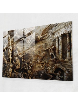 Painted Anarchy Michelangelo Cam Duvar Sanatı - Michelangelo, Duvar Dekorasyonu, Michelangelo, Cam Sanatı, 45X30
