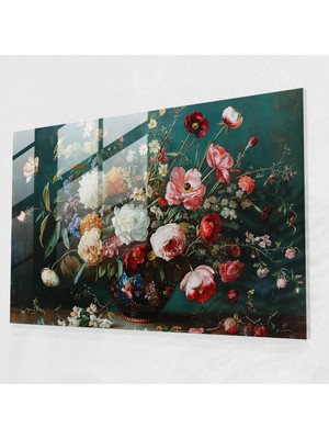 Painted Anarchy Rembrandt Cam Baskı: Çiçekli Natürmort - Rembrandt, Duvar Süslemesi, Rembrandt, Cam Baskı, 45X30