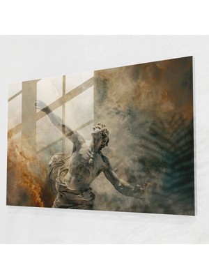 Painted Anarchy Michelangelo Cam Baskı Göksel Figür - Michelangelo, Cam Sanatı, Cam Baskı, Ev Dekorasyonu, 45X30