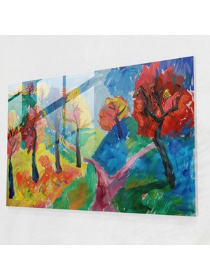 Painted Anarchy Post-Empresyonizm Peyzaj Cam Duvar Sanatı - Post-Empresyonizm, Modern Sanat, Ev Dekorasyonu, Cam Sanatı, 45X30
