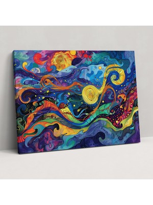 Painted Anarchy Canlı Girdaplar Van Gogh Kanvas Tablo - Vincent Van Gogh, Kanvas Tablo, Duvar Sanatı, Ev Dekorasyonu, 50X30
