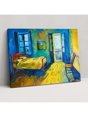 Painted Anarchy Vincent Van Gogh Yatak Odası Arles Duvar Sanatı - Vincent Van Gogh, Ev Dekorasyonu, Duvar Sanatı, Kanvas Tablo, 50X30