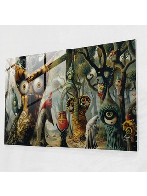 Painted Anarchy Fantastik Orman Cam Baskı - Salvador Dali, Modern Sanat, Cam Sanatı, Cam Baskı, 45X30