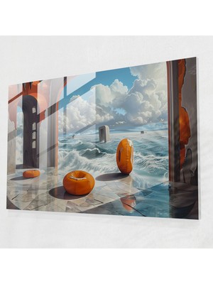 Painted Anarchy Sürrealizm Sanatı Cam Baskı - Büyük Boy Nesneler Sahnesi - Sürrealizm Sanatı, Cam Baskı, Cam Duvar Sanatı, Gerçeküstü, 45X30