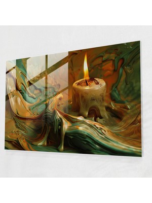 Painted Anarchy Salvador Dali Eriyen Mum Cam Duvar Tablosu - Salvador Dali, Modern Sanat, Gerçeküstücülük, Duvar Dekorasyonu, 45X30