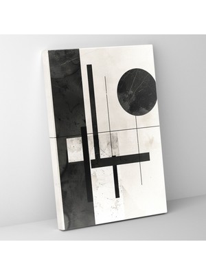 Painted Anarchy Siyah Beyaz Minimalist Süprematizm Duvar Sanatı - Süprematizm, Siyah Beyaz Sanat, Minimalist Dekor, Duvar Sanatı, 30X50