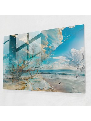 Painted Anarchy Salvador Dali Gerçeküstü Rüya Dünyası Cam Baskı - Salvador Dali, Sürrealizm, Modern Sanat, Cam Duvar Sanatı, 45X30