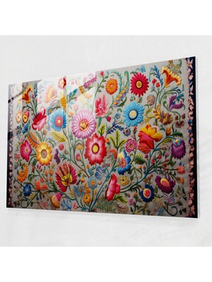 Painted Anarchy Geleneksel Türk Halısı Cam Baskı - Türk Halısı, Kabile Motifleri, Geleneksel Tasarım, Cam Sanatı, 45X30