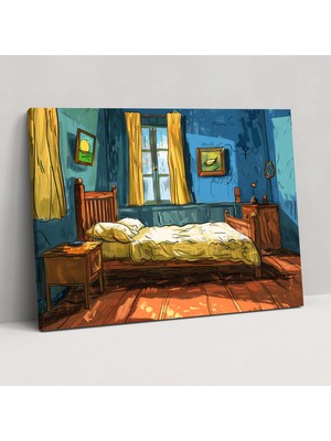 Painted Anarchy Vincent Van Gogh Yatak Odası Kanvas Tablo - Vincent Van Gogh, Duvar Dekorasyonu, Kanvas Tablo, Kanvas Tablo, 50X30