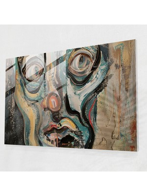 Painted Anarchy Soyut Yüz Distorsiyonlu Cam Duvar Sanatı - Salvador Dali, Modern Sanat, Duvar Dekorasyonu, Salvador Dali, 45X30