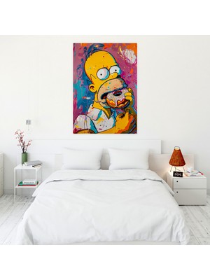 Painted Anarchy Simpsonlar Kanvas Tablo - Pop Art Tarzı Duvar Tablosu - Simpsonlar, Pop Art, Renkli, Duvar Süslemesi, 30X50