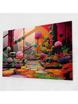 Painted Anarchy Pop Art Zen Bahçesi Cam Baskı - Zen Bahçesi, Modern Sanat, Cam Duvar Sanatı, Cam Sanatı, 45X30