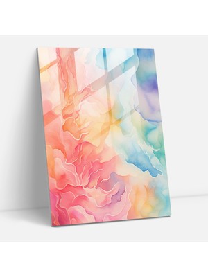 Painted Anarchy Şarap Kadehi Baskı - Renkli Soyut Cam Duvar Sanatı - Şarap, Modern Sanat, Soyut, Duvar Dekorasyonu, 30X45