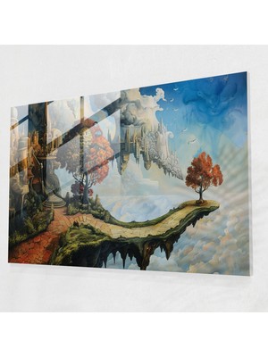 Painted Anarchy Sürrealizm Cam Sanatı - Dali'den Esinlenen Motifler - Sürrealizm Sanatı, Cam Sanatı, Cam Baskı, Modern Sanat, 45X30