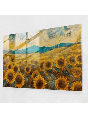 Painted Anarchy Vincent Van Gogh Cam Baskı: Ayçiçeği Tarlası Cam Duvar Tablosu - Vincent Van Gogh, Vincent Van Gogh, Cam Baskı, Cam Duvar Sanatı, 45X30
