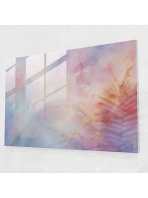 Painted Anarchy Dünya Haritası Cam Baskı - Empresyonist Dünya Haritası - Dünya Haritası 2, Yumuşak Fırça Darbeleri, Rüya Gibi Atmosfer, Sanatsal Zarafet, 45X30