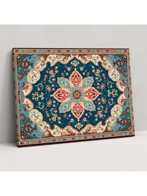 Painted Anarchy Türk Halı Desenli Duvar Sanatı - Türk Halısı, Türk Halı Desenli, Duvar Sanatı, Kanvas Tablo, 50X30