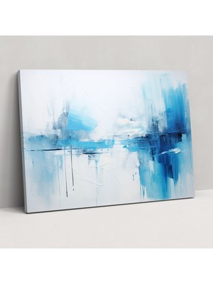 Painted Anarchy Titanic Soyut Çağdaş Sanat Kanvas Tablo - Titanik, Soyut Çağdaş Sanat Eseri, Derin Okyanus Renkleri, Buz Mavisi, 50X30