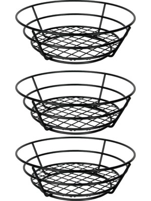 Evstyle 21 cm Yuvarlak Hamburger Sunumluk -3 Lü