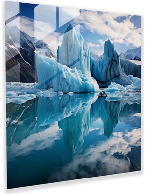Painted Anarchy Cool Glacial Majesty Cam Baskı - Harika, Bozulmamış Ihtişam, Sakin Güzellik, Görkemli Buzul, 30X30