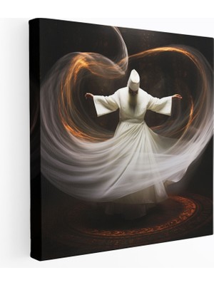 Painted Anarchy Semazen Kanvas Tablo - Dini Tasvir, Lütuf, Kanvas Tablo, 30x30