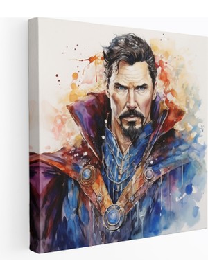 Painted Anarchy Marvel Doctor Strange Kanvas Tablo - Marvel, Suluboya Portre, Duvar Süslemesi, Kanvas Tablo, 30X30