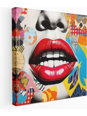 Painted Anarchy Kiss Duvar Sanatı - Pop Art Fusion - Öpücük, Kanvas Tablo, Füzyon, Pop Art, 30X30