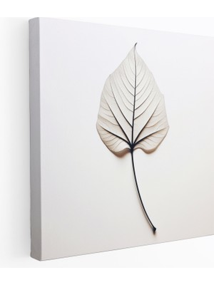 Painted Anarchy Minimalist Yaprak Kanvas Tablo - Yapraklar, Yapraklar, Duvar Dekorasyonu, Minimalist Tasarım, 30X30