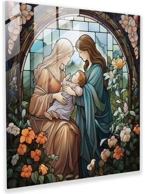 Painted Anarchy Narin Vitray Fidanlık Baskı - Fidanlık, Duvar Dekorasyonu, Narin Sanat Eseri, Cam Baskı, 30X30