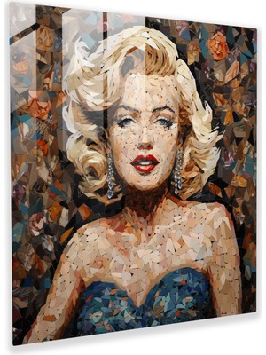 Painted Anarchy Gerçeküstü Mozaik Marilyn Monroe Cam Baskı - Marilyn Monroe, Marilyn Monroe, Modern Sanat, Cam Sanatı, 30X30