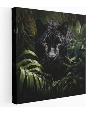 Painted Anarchy Gece Yarısı Panter Kanvas Tablo Tablo - Gece Yarısı, Hayvanseverler, Kanvas Tablo, 30X30