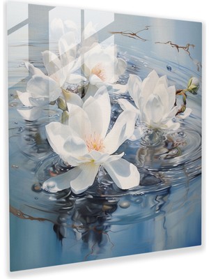 Painted Anarchy Manolya Cam Baskı - Soyut Gerçekçilik Duvar Tablosu - Manolya, Manolya, Ev Dekorasyonu, Duvar Dekorasyonu, 30X30