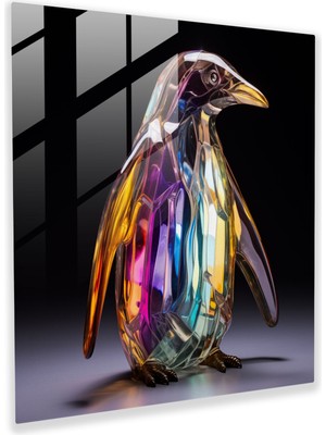 Painted Anarchy Çağdaş Cam Sanatı - Yarı Saydam Penguen - Penguen, Başyapıt, Elegance, Cam Sanatı, 30X30