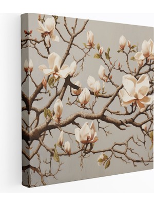 Painted Anarchy Manolya Dalı Kanvas Tablo - Manolya, Manolya, Duvar Süslemesi, Ev Dekorasyonu, 30X30