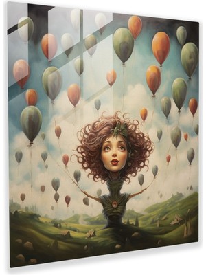 Painted Anarchy Medusa Balon Alanları Cam Baskı - Medusa, Oynak, Cam Tablo, Duvar Süslemesi, 30X30