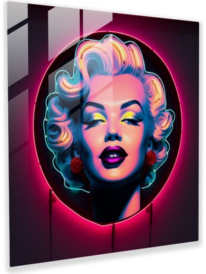 Painted Anarchy Marilyn Monroe Cam Baskı - Neon Tabela Yapıt - Marilyn Monroe, Cam Duvar Sanatı, Neon Tabela Yapıt, Modern Twist, 30X30
