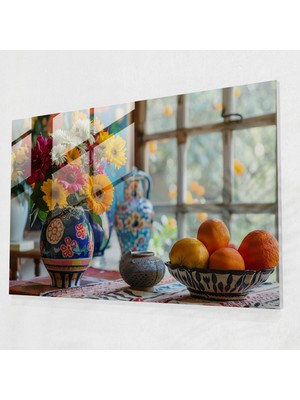 Painted Anarchy Zengin Renkler Henri Matisse Stilinde Natürmort Cam Baskı - Henri Matisse, Henri Matisse, Ev Dekorasyonu, Modern Sanat, 45X30