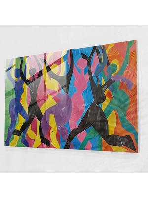 Painted Anarchy Henri Matisse Cam Duvar Sanatı: Cut-Out Dansçılar - Henri Matisse, Henri Matisse, Cam Duvar Sanatı, Duvar Dekorasyonu, 35X25