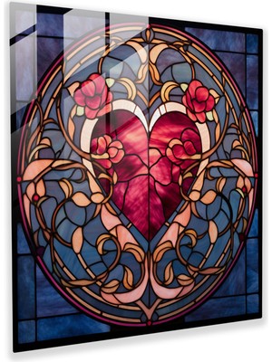 Painted Anarchy Romantik Vitray Baskı - Romantik, Cam Duvar Sanatı, Cam Baskı, Romantik, 30X30