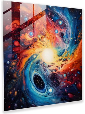 Painted Anarchy Spiritüel Kozmos Cam Baskı - Spiritüel, Cam Duvar Sanatı, Spiritüel, Cam Sanatı, 30X30