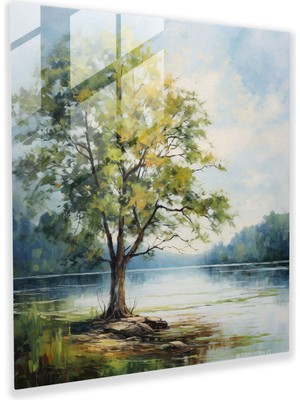 Painted Anarchy Hayat Ağacı Duvar Sanatı - Empresyonist Yağlıboya Tablo - Ev Dekorasyonu - Hayat Ağacı, Duvar Sanatı, Sakin, Yağlıboya Tablo, 30X30